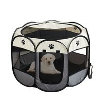 Petit toutes saisons pliable chat chien maison résistant aux rayures tissu Oxford amovible tente pour animaux de compagnie Cage Animal plastique lit livraison