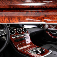 Film adhésif haut de gamme effet bois changeant de couleur pour intérieur de voiture, finition brillante, pour console de voiture