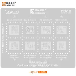 Amaoe U-QSU 1-5 BGA Reballing Solder Template Stencil pour Qualcomm Snapdragon SM8450/SM8350/SM6225/SM8150/<span class=keywords><strong>SDM636</strong></span> RAM496 RAM556 - Product Image 2