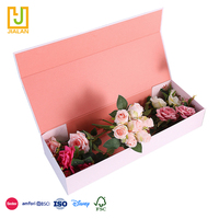 Boîte à fleurs rectangulaire de luxe pour la fête des mères, boîte de la Saint-Valentin avec inscription « Amour profond », « Je t'aime », rose, boîte de fleuriste pour maman