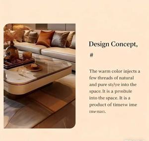 Tavolino <span class=keywords><strong>da</strong></span> Caffè in Marmo <span class=keywords><strong>di</strong></span> <span class=keywords><strong>Lusso</strong></span> Leggero 2025 - Arredamento Moderno Minimalista <span class=keywords><strong>di</strong></span> Alta Gamma per Soggiorno - Product Image 3