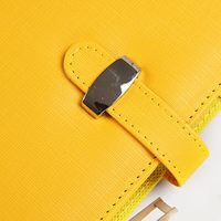 Cubierta de Cuaderno de Cuero con 6 Anillas, Tapa Dura, Recargable, para Promoción
