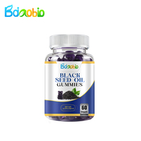 Complément Alimentaire Huile de Nigelle Naturelle Marque Blanche OEM avec Vitamines, Gommes d'Huile de Nigelle Faible en Sucre pour Usage Quotidien