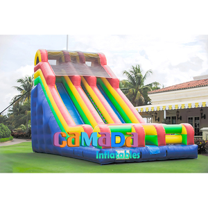 Tùy chỉnh chất lượng thương mại khô trượt Inflatable Slide dọc Rush trượt thách thức Playhouse khóa học trở ngại sân chơi - Product Image 5