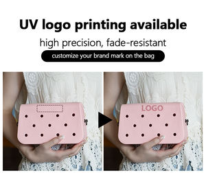 Logo personnalisé EVA Mini sac fourre-tout écologique Sac à main perforé léger et étanche pour étudiants Voyage <span class=keywords><strong>Travail</strong></span> Cadeau Sac de Noël - Product Image 4