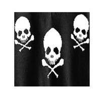 2025 New Trend Fashion Einfache Halloween Schädel Muster Jacquard V-Ausschnitt Loose Pullover Sweater