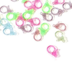 Fermoirs à ressort en acrylique colorés, 30 pièces, formes variées, pour la fabrication de bracelets, accessoires de bijouterie - Product Image 5