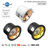 Plafonnier LED encastré IP65 pour cuisine, balcon, véranda, 100lm/W, 10W-25W, 5CCT, CRI>90, dimmable Triac, CE, RoHS, EMC, LVD, SAA, ISO9001, OEM