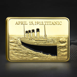 <span class=keywords><strong>Titanic</strong></span> Medalhão Comemorativo Casa Criativa Banhado A Ouro Strip Navio Afundado Amor Presente Para Amantes Presente - Product Image 2