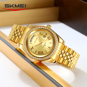 นาฬิกาควอตซ์ตัวเลขอาหรับคุณภาพสูง OEM ODM โลโก้สั่งทำได้ กันน้ำ สายเหล็กแข็ง ดีไซน์เรียบง่าย สำหรับผู้ชาย - Product Image 4