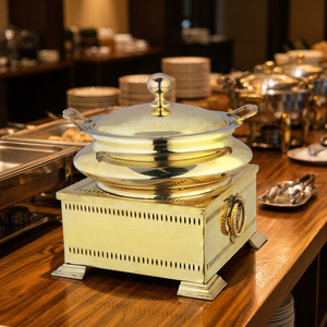 14x22 Brass Vintage Style Chafing Dish - Product Image 6