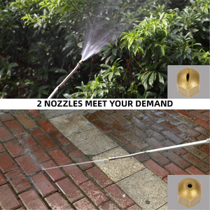 Buse de tuyau d'arrosage haute pression avec 2 buses et barre de lavage haute pression pour le nettoyage efficace de la voiture, du sol et du jardin - Product Image 4