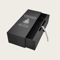 Usine en gros matériaux recyclés boîte à vin feuille d'argent Logo tiroir rigide carton doublé résistant aux UV EVA mousse Insert whisky