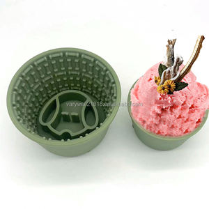 S L Verão Slow Feeder Lick Mat Treat Dispenser Dog Frozen Treat Holder Dog Slow Feeder Lick Bowl para Dog <span class=keywords><strong>Ice</strong></span> <span class=keywords><strong>Cream</strong></span> Enriquecimento - Product Image 2