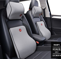 Luckybobi — oreiller de voiture de luxe classique, couleur noire, pour les douleurs du dos, appui-tête, coussin pour siège auto