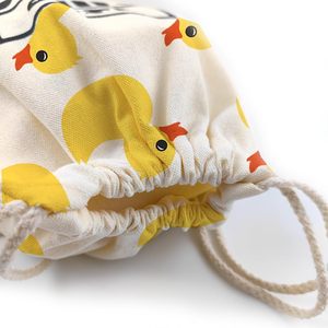 Sacs en toile à cordon de serrage en gros pour événements <span class=keywords><strong>Jeep</strong></span> Duck, figurines de canards, sacs pour jouets, aliments et bonbons - Product Image 3