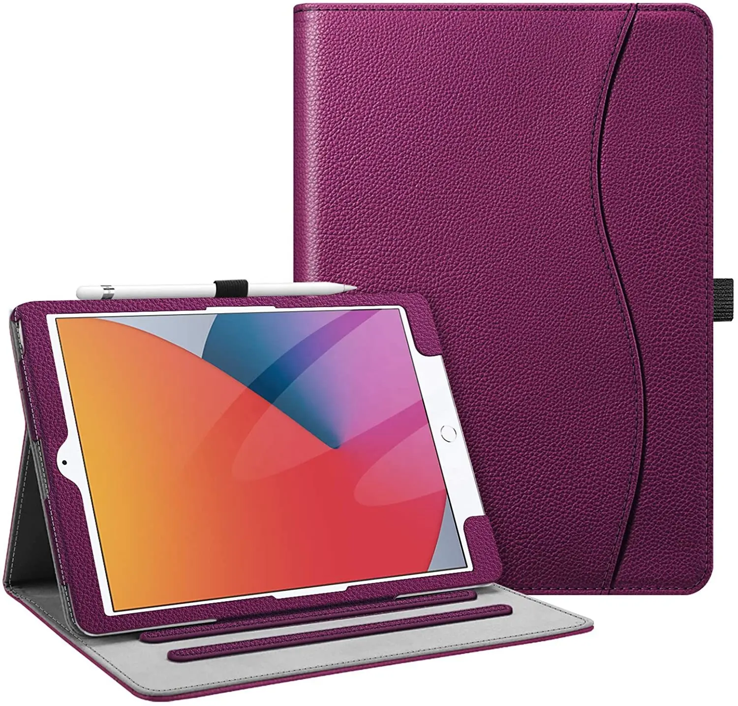 Yanchentian Auto Sleep Wake con portalápices Funda inteligente de cuero PU para iPad 10,2 8th 7th 6th Generation Case