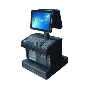 Mesin Supermarket Sistem Pos Register Mini Pos dengan Printer Tiket Kecil Bawaan Wifi, Harga Mesin Pos Pemindai