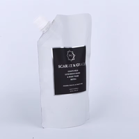Pochette de recharge avec logo personnalisé - Pochette à bec verseur debout réutilisable et étanche pour savon liquide, shampoing et détergent