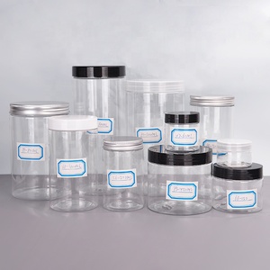 Factory Direct Sale 2oz 3oz 4oz 5oz 8oz 500ml 1000ml Food Honey Cookie Food Jar With Lid Clear PET Spice Plastic Jar
