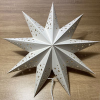 Abat-jour en origami lumineux LED personnalisé, lanternes étoiles en papier indien, fabrication directe, durable, réutilisable, décoration suspendue pour Noël, bar