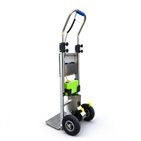 Chariot électrique portable 48V 7.5AH à batterie lithium, pliable en aluminium, pour le transport de marchandises sur et en bas des escaliers