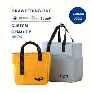 Sac isotherme pliable grande capacité 600D personnalisé, panier réfrigérant portable et utile pour livraison de repas, pique-nique, camping, avec logo - Product Image 1