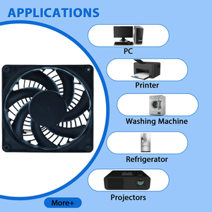 Red Wind Hot Sale Industrial DC Air Cooling <strong>Fans</strong> 80mm 92mm 120mm Mini Ventilation <strong>Fans</strong> Plastic Blades 12V <strong>24V</strong> 36V Electric Power - Product Image 3