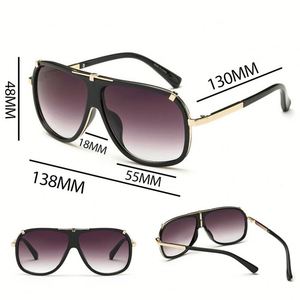 Lunettes de soleil rétro vintage personnalisées avec logo, lunettes de soleil dégradées pour femmes, lunettes de soleil carrées UV400 pour hommes - Product Image 5