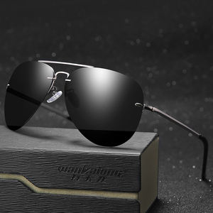 Sunglasses Unisex Designer <b>Gold</b> <b>Frames</b> High Quality Fashion Rimless Polarized TAC Lenses UV Protection 59mm - Product Image 5