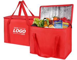 Bolsas de Compras Reutilizables Aisladas Personalizadas, Bolsa de Reparto de Alimentos Resistente, Plegable y Duradera - Product Image 1