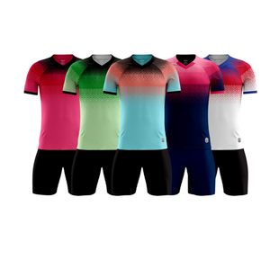 Set Jersey Sepak Bola Penuh Pria, Sublimasi Kustom 100% Poliester - Product Image 1