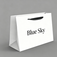 Sacs en papier cadeau blancs recyclables personnalisés OEM/ODM pour entreprises, sacs de shopping en papier personnalisés avec poignée en ruban