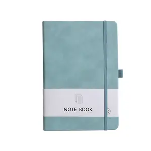 A5 Strap Notebook Student Stationery Elastic Band Hand Ledger A6 Minimalist Skin Feel Leather office Diary Customized Logo