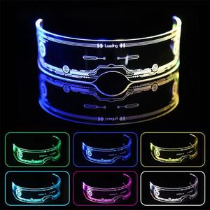 Gafas LED Luminosas Coloridas con Logotipo Personalizado, Precio de Fábrica, Estilo Ciberpunk, Gafas Electrónicas Brillantes para Festivales y Promociones - Product Image 6