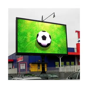 Ukuran tanda Led warna penuh luar ruangan dinding Video 10x19 kaki 20x10 dari papan reklame rumah layar iklan