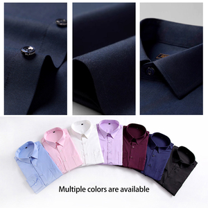 Camicie da <span class=keywords><strong>uomo</strong></span> in cotone Casual <span class=keywords><strong>oversize</strong></span> <span class=keywords><strong>abito</strong></span> a maniche lunghe per ufficio colore rosso per la stagione primaverile - Product Image 3