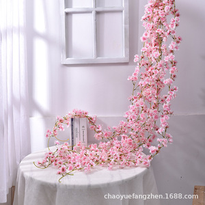 Guirlande artificielle de fleurs de cerisier Zhihui 1,8 m en soie, décoration pour mariage, maison, extérieur, accessoires de photographie - Product Image 5