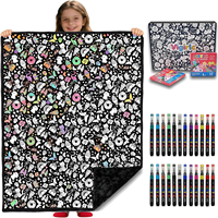 Selimut Flanel Crossborder DoodleBlanket DIY Buatan Tangan Ramah Lingkungan Poliester Karakter Pesawat Halloween Keharusan Bersama Keluarga