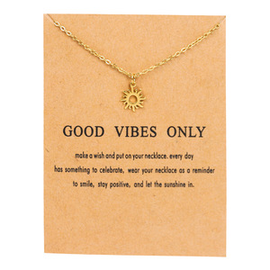 Collana moda oro acciaio inossidabile donna sorriso farfalla doppio cuore blocco lumaca <span class=keywords><strong>di</strong></span> <span class=keywords><strong>mare</strong></span> collana con carta <span class=keywords><strong>di</strong></span> auguri - Product Image 5