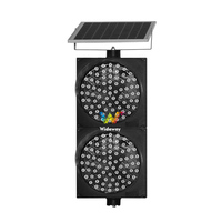Rampe led solaire en ambre, d'avertissement de sécurité temporaire, avec éclairage intense, à énergie solaire