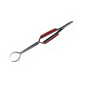 SUNTOOLS/STIPL Model 585 Stainless Steel Soldering Tweezers with Red Handle for Jewelry <b>Pick</b> <b>up</b> <b>Tool</b> - Product Image 1