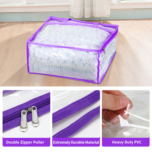Sacs de rangement transparents pour linge, housses de couette en PVC, pour gagner de l'espace - Product Image 4
