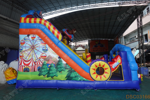 Lilytoys <span class=keywords><strong>Grado</strong></span> Comercial tobogans Circo Carril Unico slittino Payaso slittino Gonflable Para Ventas - Product Image 2