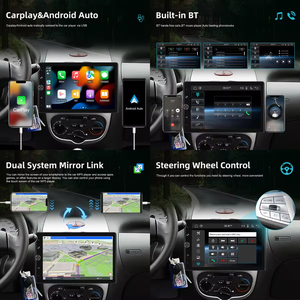 เครื่องเล่น MP5 ในรถยนต์ Podofo หน้าจอหมุนได้ 10.4 นิ้ว 1 Din รองรับ Carplay และ Android Auto พร้อม AUX FM BT EQ USB อุปกรณ์รับสัญญาณวิทยุในรถยนต์ กล้องมองหลัง จัดส่งรวดเร็ว - Product Image 2