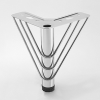 Pieds de support de canapé en acier inoxydable épaissi pour canapé multiplace, lit Queen Size, quincaillerie de meubles et de placards, assemblage en usine