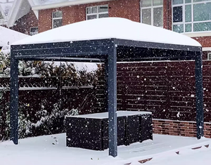 Di lusso impermeabile Pergola <span class=keywords><strong>in</strong></span> alluminio Gazebo Bioclimatica tetto parasole da esterno struttura <span class=keywords><strong>in</strong></span> metallo Pergola - Product Image 3