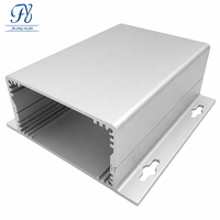 Boîtier en aluminium extrudé 120*50mm, corps en U en deux parties, couleur argent, avec flans de montage à trou de serrure, longueur personnalisable, pour boîtier de commande
