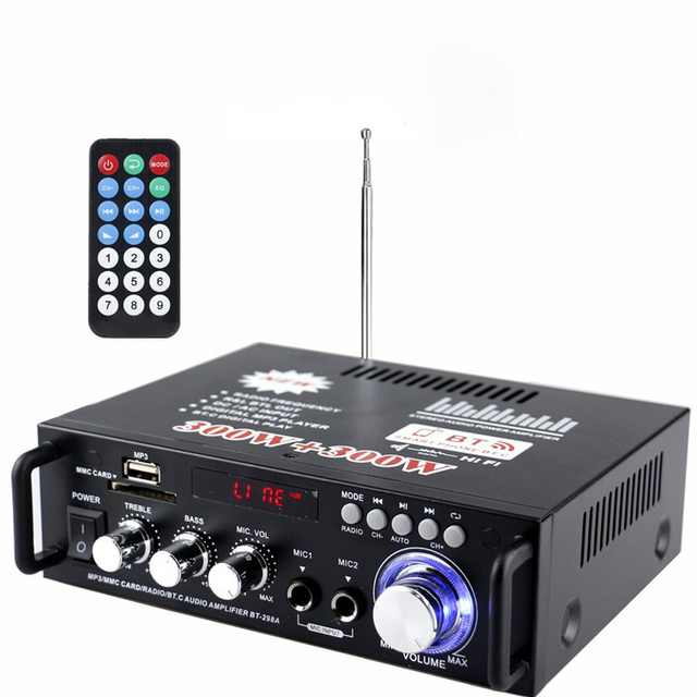 VA-GF600 Music Production Equipment Mini Small Power Amplifier Speaker Power Amplifier Card U Radio DC 12V 220V Power Amplifier