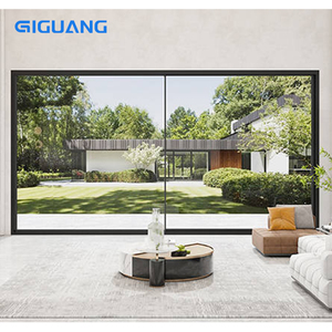 Qiguang ประตูสไลด์อลูมิเนียมแบบเต็มมุมมอง, AS2047โรงแรม nfrc ประตูบานเลื่อนแบบพาโนรามาเคลือบคู่ - Product Image 1